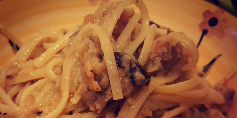 Tagliolini al pesto di melanzane